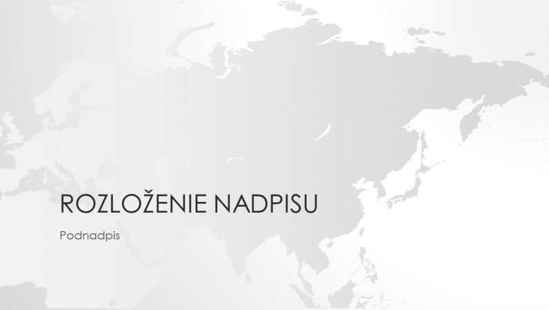 Rad máp sveta, prezentácia kontinentu Ázia (širokouhlý formát) Rad máp sveta, prezentácia kontinentu Ázia (širokouhlý formát)
