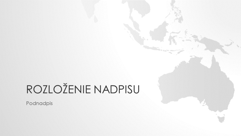 Rad máp sveta, prezentácia kontinentu Austrália (širokouhlý formát) Rad máp sveta, prezentácia kontinentu Austrália (širokouhlý formát)