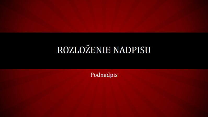 Prezentácia s červenými lúčovými čiarami (širokouhlý formát)