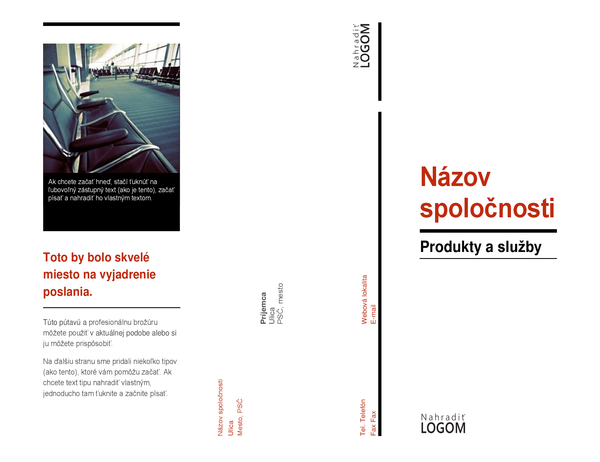 Trikrát preložená brožúra (červeno-čierna) Trikrát preložená brožúra (červeno-čierna)