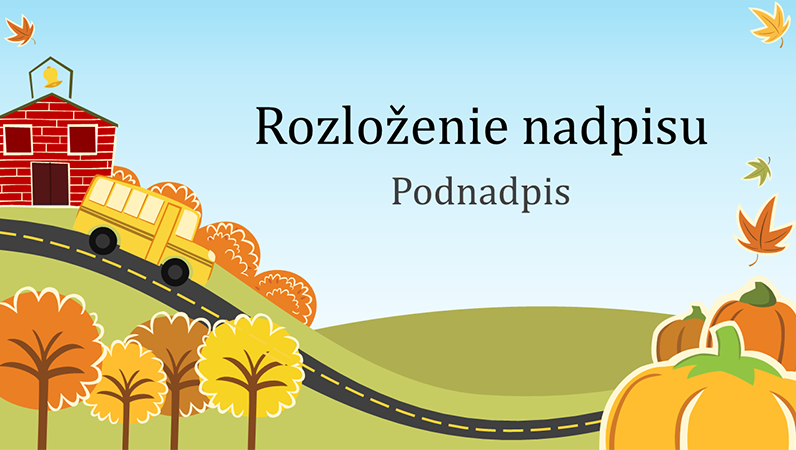 Zábavná jesenná vzdelávacia prezentácia (širokouhlý formát) Zábavná jesenná vzdelávacia prezentácia (širokouhlý formát)