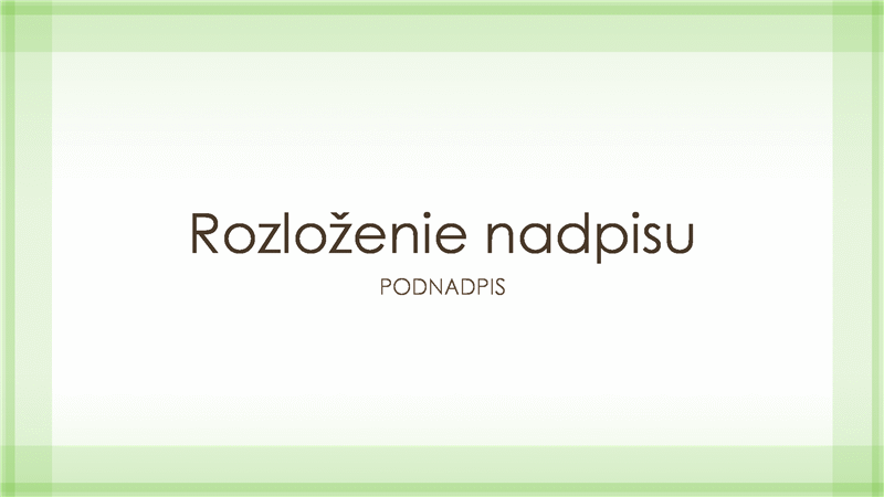 Prezentácia s čisto zeleným orámovaním (širokouhlá šablóna) Prezentácia s čisto zeleným orámovaním (širokouhlá šablóna)