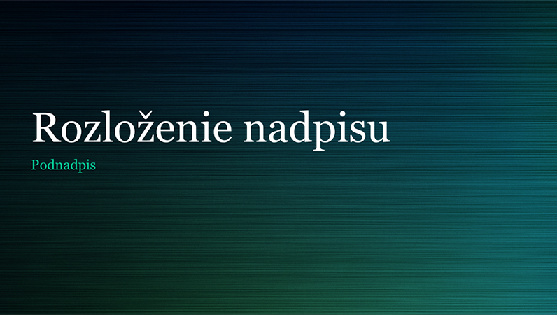 Prezentácia so vzhľadom zeleného lešteného kovu (širokouhlý formát) Prezentácia so vzhľadom zeleného lešteného kovu (širokouhlý formát)