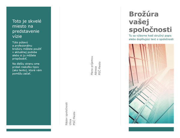 Trikrát preložená brožúra (modrá) Trikrát preložená brožúra (modrá)