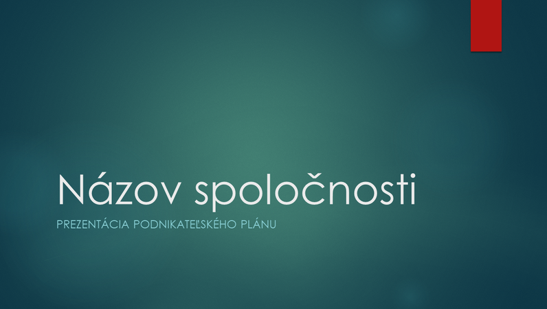 Prezentácia podnikateľského plánu (zelený návrh Ión, širokouhlý formát) Prezentácia podnikateľského plánu (zelený návrh Ión, širokouhlý formát)