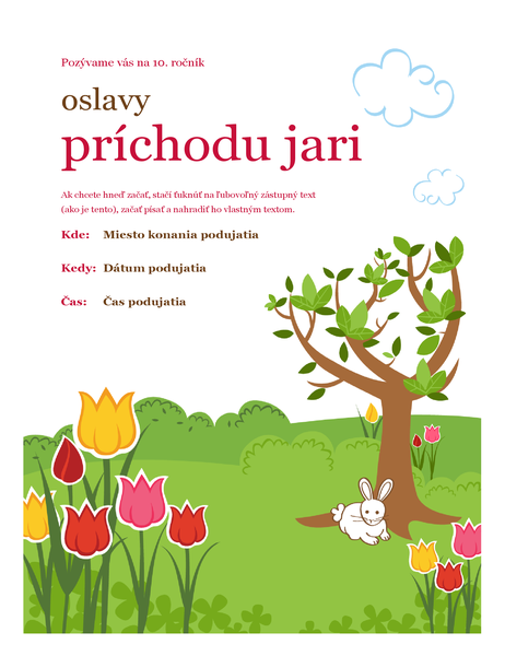 Leták na jarnú oslavu Leták na jarnú oslavu