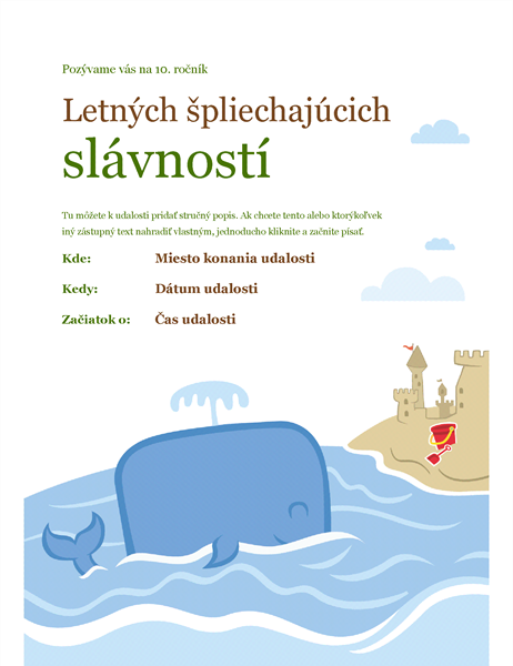 Leták o letnom podujatí