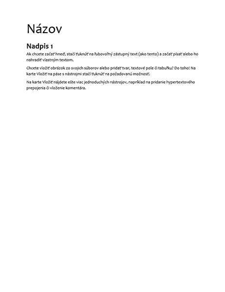 Špecifický návrh (prázdny) Špecifický návrh (prázdny)