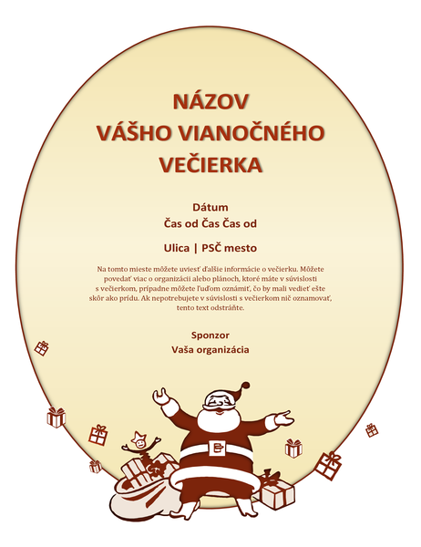 Leták o vianočnom večierku Leták o vianočnom večierku