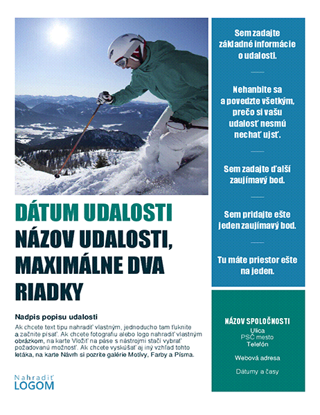 Leták o sezónnej udalosti (zima) Leták o sezónnej udalosti (zima)