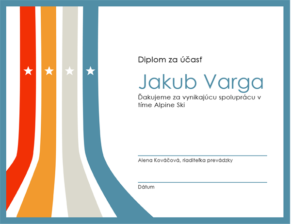 Certificate of participation Certificate of participation