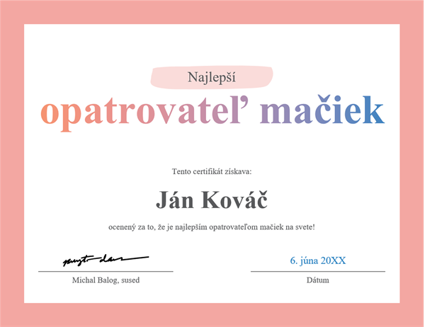 Diplom Najlepší na svete Diplom Najlepší na svete
