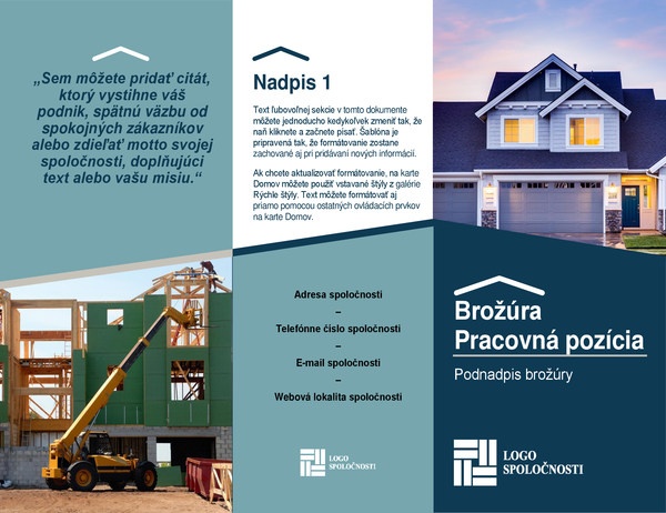 Brožúra stavbára Brožúra stavbára