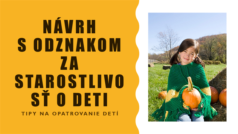 Návrh so štítkami starostlivosti o deti Návrh so štítkami starostlivosti o deti