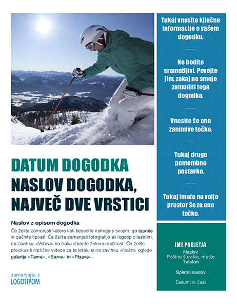 Letak za sezonski dogodek (zima) Letak za sezonski dogodek (zima)