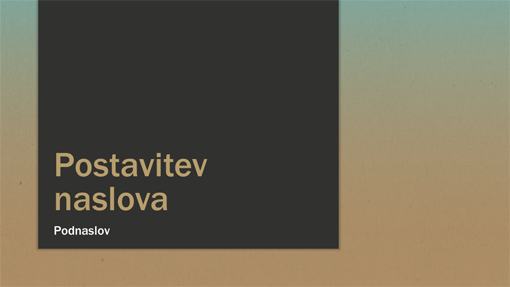 Predstavitev z modro-rjavim prelivom (širok zaslon)