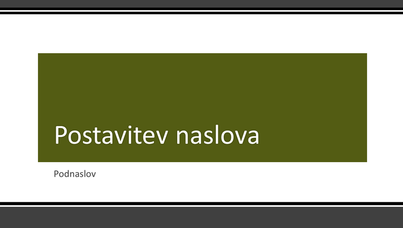 Predstavitev s progasto črno obrobo (širokozaslonska) Predstavitev s progasto črno obrobo (širokozaslonska)