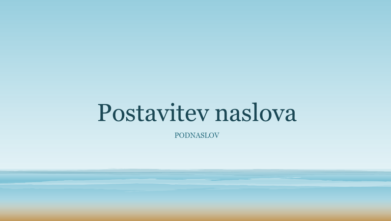 Predstavitev s sliko oceana (širokozaslonska)