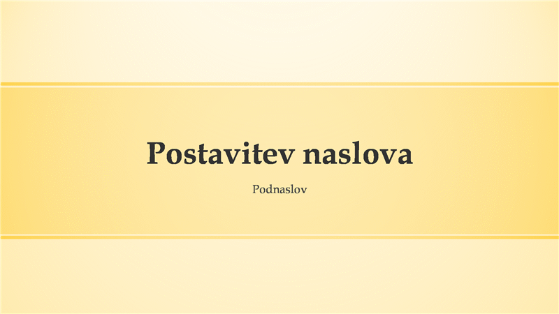 Načrt predstavitve z rumenimi trakovi (širokozaslonska) Načrt predstavitve z rumenimi trakovi (širokozaslonska)