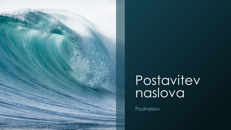 Predstavitev z motivom oceanskega vala (širokozaslonsko) Predstavitev z motivom oceanskega vala (širokozaslonsko)