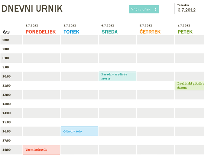 Dnevni urnik