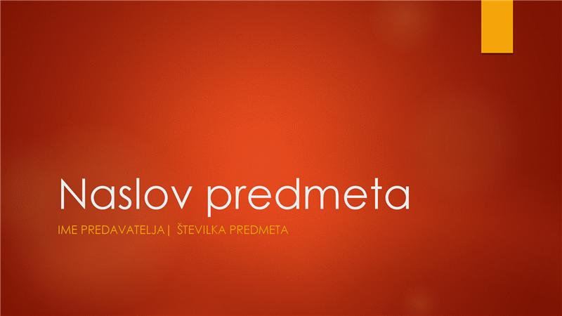 Pregled akademskega tečaja Pregled akademskega tečaja