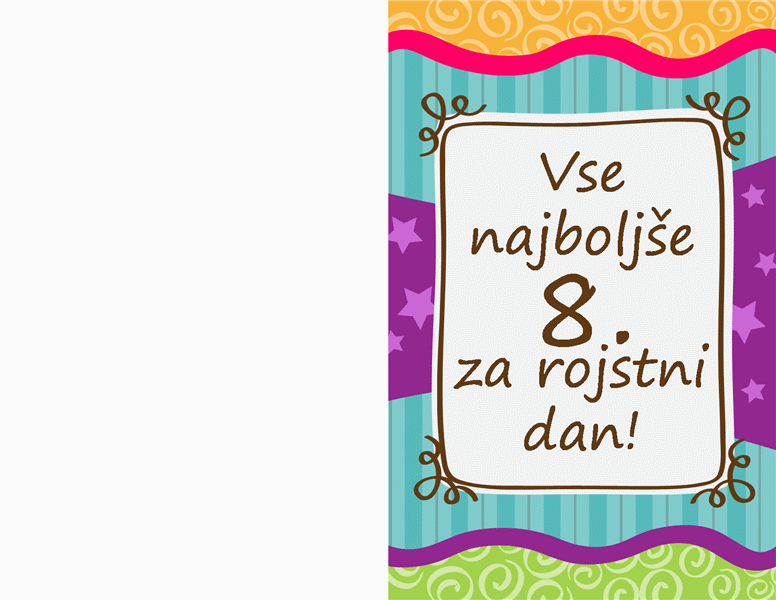 Voščilnica za rojstni dan – zvezde in črte (otroci) Voščilnica za rojstni dan – zvezde in črte (otroci)