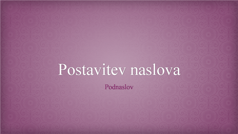 Predstavitev z motivom roza cvetlične brokade (širok zaslon) Predstavitev z motivom roza cvetlične brokade (širok zaslon)