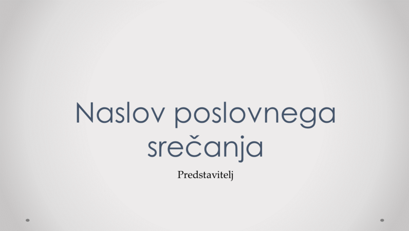 Predstavitev srečanja podjetja Predstavitev srečanja podjetja