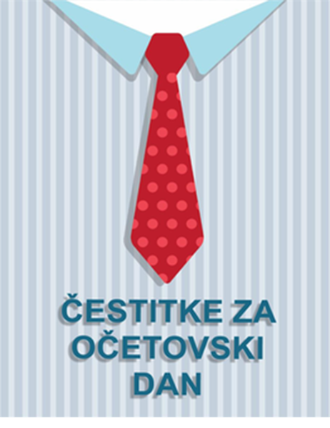 Čestitka za očetovski dan – kravata (četrtinski pregib) Čestitka za očetovski dan – kravata (četrtinski pregib)