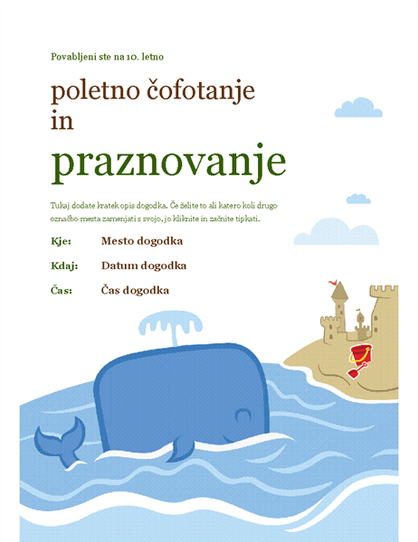 Letak za poletni dogodek Letak za poletni dogodek