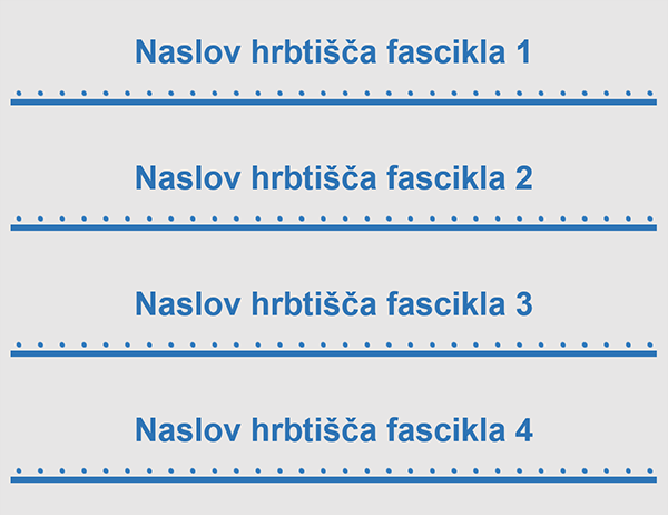 2-palčni vstavki za hrbtišče fascikla (4 na stran) 2-palčni vstavki za hrbtišče fascikla (4 na stran)