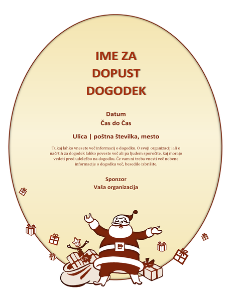Letak za božični dogodek Letak za božični dogodek