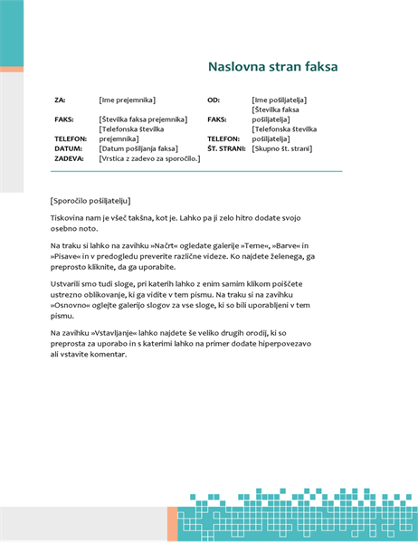 Minimalistična naslovnica faksa tehnološkega videza Minimalistična naslovnica faksa tehnološkega videza