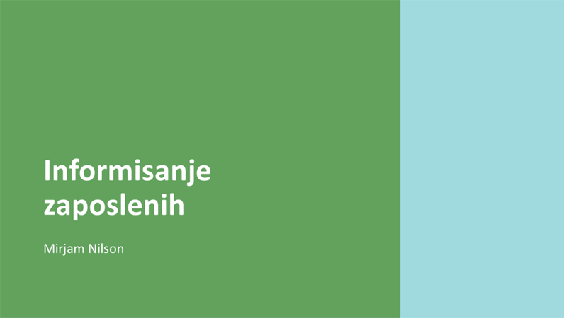Prezentacija informisanja zaposlenih Prezentacija informisanja zaposlenih