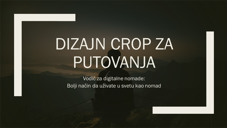 Dizajn Crop za putovanja Dizajn Crop za putovanja