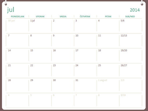 2014-2015 akademski kalendar (jul–jun) 2014-2015 akademski kalendar (jul–jun)