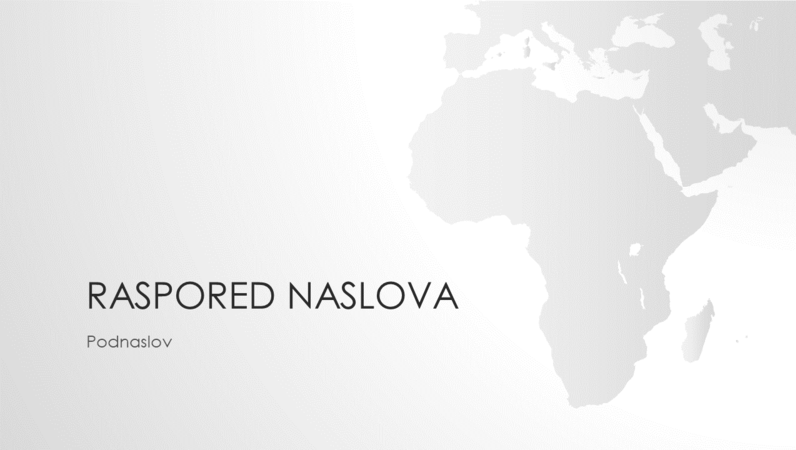 Grupa „Mape sveta“, prezentacija afričkog kontinenta (široki ekran) Grupa „Mape sveta“, prezentacija afričkog kontinenta (široki ekran)