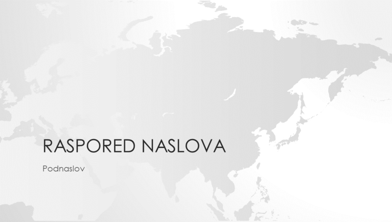 Grupa „Mape sveta“, prezentacija azijskog kontinenta (široki ekran)