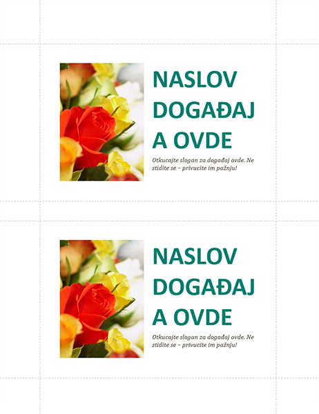 Razglednica poslovnog događaja (2 po stranici) Razglednica poslovnog događaja (2 po stranici)