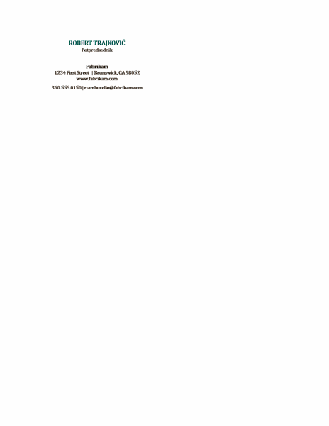 Vizitkarte, horizontalni raspored, bez logotipa, ime ispisano velikim slovima Vizitkarte, horizontalni raspored, bez logotipa, ime ispisano velikim slovima