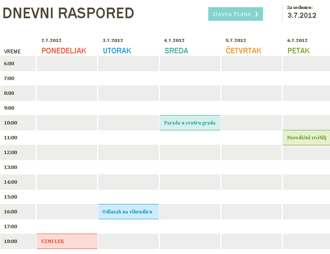 Dnevni raspored