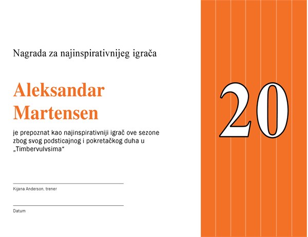 Sportska nagrada Sportska nagrada