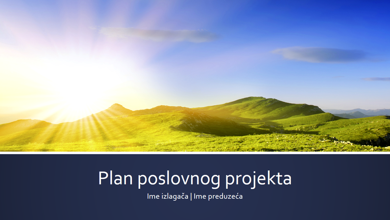 Prezentacija plana za poslovni projekat (široki ekran) Prezentacija plana za poslovni projekat (široki ekran)