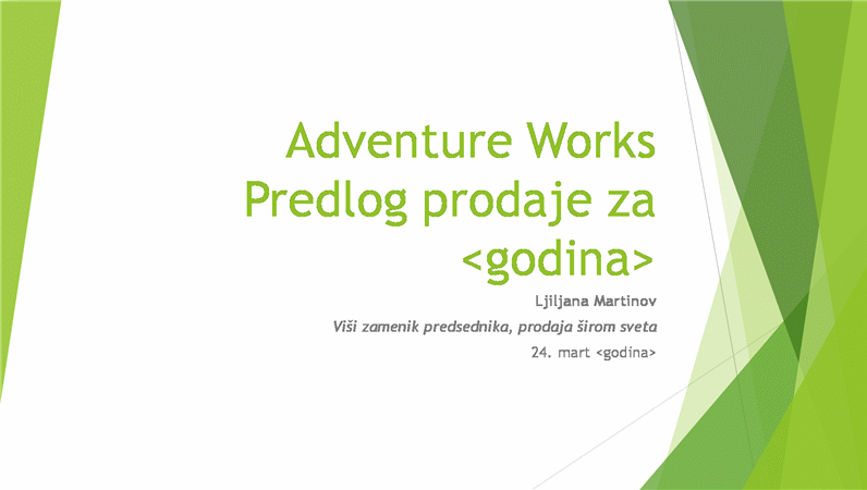 Prezentacija strategije prodaje, Facet tema (široki ekran) Prezentacija strategije prodaje, Facet tema (široki ekran)