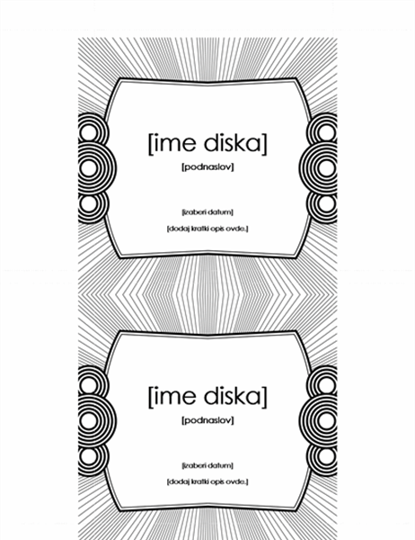 Nalepnica za ubacivanje CD-a Nalepnica za ubacivanje CD-a