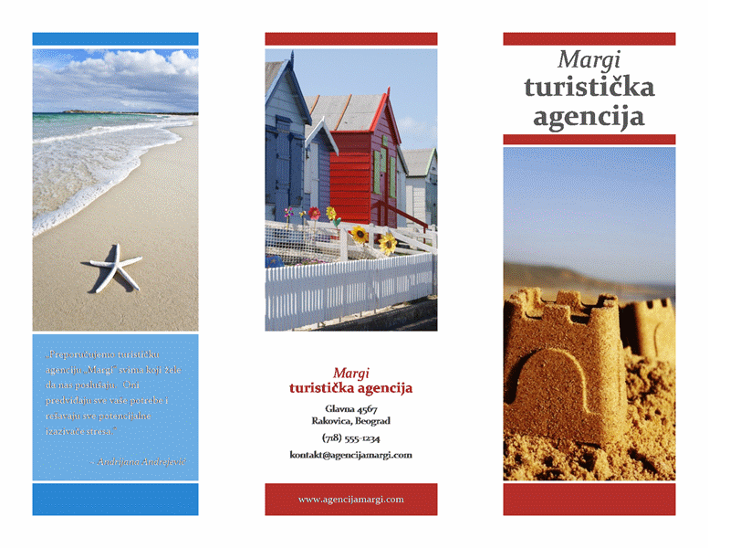 Triptih putna brošura (crveni, zlatni, plavi dizajn) Triptih putna brošura (crveni, zlatni, plavi dizajn)
