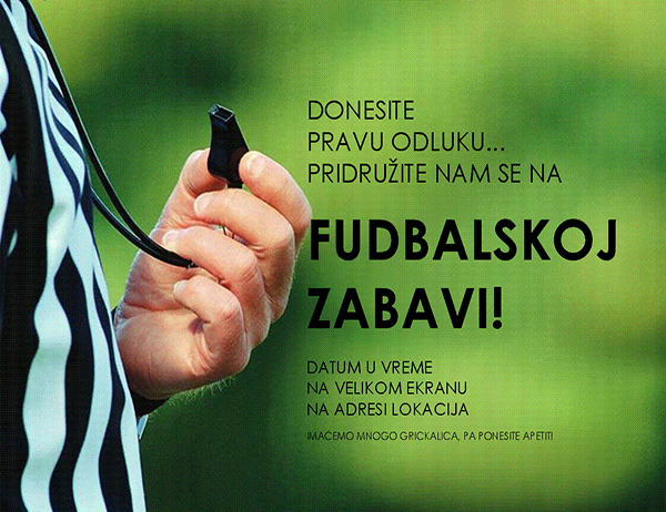 Letak fudbalske zabave Letak fudbalske zabave
