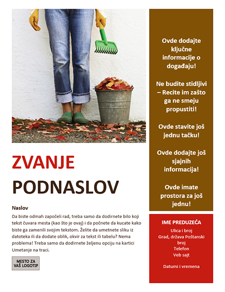 Letak za sezonski događaj (jesen) Letak za sezonski događaj (jesen)