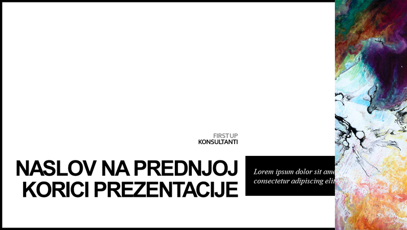Minimalistička prezentacija u boji Minimalistička prezentacija u boji